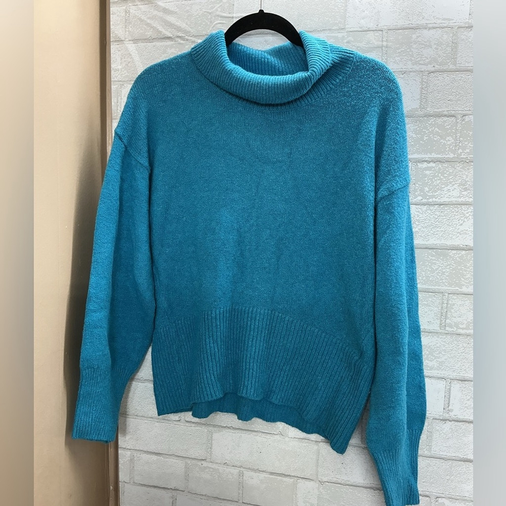 a new day Teal Turtleneck Sweater